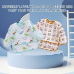 HaimoBurg 5 Pcs Long Sleeved Baby Toddler Bibs Waterproof Sleeved Bib 3-24 Months - Image 4
